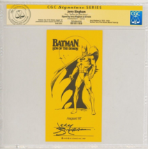 CGC SS Jerry Bingham SIGNED Batman Son of the Demon DC Comic Tipped-In Art Plate - $79.19