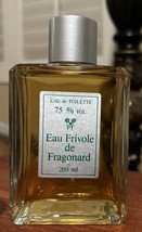 Fragonard Eau Frivole Eau De Tolette Splash Cologne 200ml France ~ NOS Free Ship - £304.88 GBP