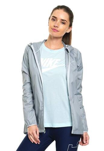 Primary image for Nike Womens Essential Hooded Running Jacket Size X-Large, Pure Platinum/Heather