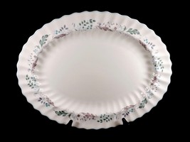 Royal Doulton Glen Auldyn Huge 16&quot; Oval Platter Scalloped Edge Floral - $28.05
