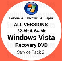 Windows Vista Starter 32 Bit Recovery Reinstall Boot Restore DVD Disc Disk - £11.93 GBP