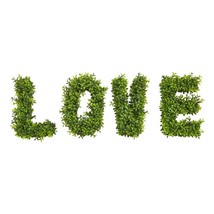 “LOVE” Boxwood Artificial Wall Decoration (Indoor/Outdoor) YOU LOVE it - £92.03 GBP