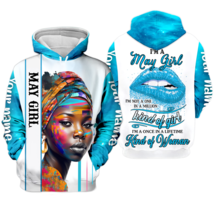 Personalized Afro May Girl I&#39;m Not A One In A Million Kind Of Girl Hoodie 3D - £29.26 GBP+