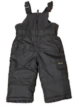Osh Kosh Snow Bibs Winter Overalls Baby 12M Dark Charcoal Gray EUC - £10.99 GBP