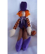Primitive Country Folk Art Halloween WITCH Raggedy Doll 21&quot; - $18.57