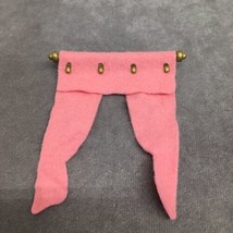 Playmobil Victorian Mansion 5300 Pink Felt Curtain &amp; Rod Replacement Part - £5.45 GBP