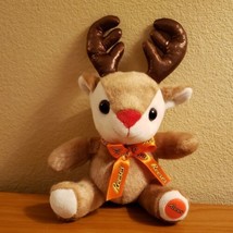 Reeses Brown Red Nosed 8&quot; Reindeer Plush Stuffed Animal Galerie Hershey ... - £5.49 GBP