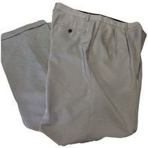 Haggar Essentials Men&#39;s Pants Black &amp; White Herringbone Size 36 x 32 - £20.59 GBP