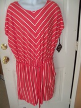 AVA &amp; VIV SHORT PINK STRIPE DRESS WOMEN&#39;S NEW HTF  - €21,85 EUR