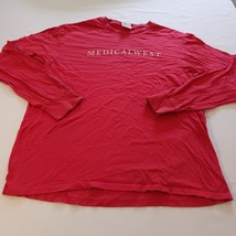 Port &amp; Company Medicalwest Men&#39;s Ring Spun Cotton Red T-Shirt Long Sleev... - $191.28 MXN