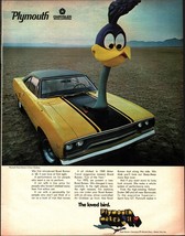 1969 Plymouth Road Runner &quot;The Loved Bird&quot; ~ Automobile Print Ad nostalgic c7 - £20.76 GBP