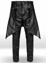 Black Motorcycle Halloween Designer Genuine Lambskin Hunters Men Leather Pant - £93.03 GBP+