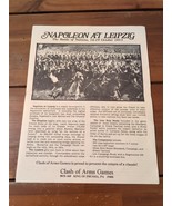 Clash Of Arms Napoleon At Leipzig The Battle Of Nations Information Leaf... - $364.70 MXN