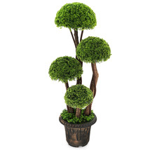 3FT Artificial Tree Fake Cedar Tree Faux Cypress Topiary Tree for Indoor Outdoor - £108.70 GBP