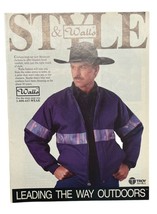 Walls Western Wear Troy Mills Vintage Print Ad  1993 Leading the Way Outdoors - £8.59 GBP