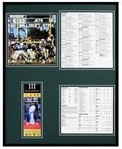 Super Bowl III Framed 16x20 Repro Ticket Boxscore &amp; Photo Set Jets vs Colts - £70.39 GBP