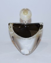 Exquisite Signed 2001 Art Glass Gold Aventurine Black Purple 5&quot; Perfume Bottle - £103.75 GBP