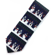 Vintage Hallmark Snowmen Silk Tie Holiday Necktie - £9.38 GBP