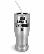 PixiDoodle I Love A Man In Uniform - Heart In Badge Policeman Insulated Coffee M - £27.01 GBP+