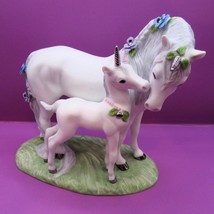 Unicorn Fine Porcelain Figurine Love’s Devotion by Princeton Gallery 1990 - £23.30 GBP