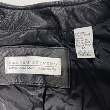Valerie Stevens New Zealand Lambskin RN#13711 Women’s Black Leather Vest Size M image 3
