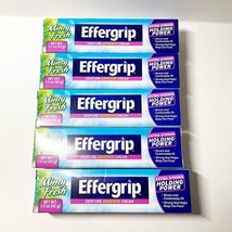 LOT Of 5 Effergrip Discontinued Minty Fresh Denture Adhesive Cream 1.5oz... - £66.13 GBP