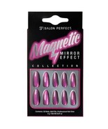 Salon Perfect Magnetic Mirror Effect Pink Glue-on Nail Set, Qty 30 - $312.00 MXN