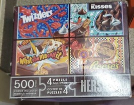 HERSHEY&#39;S CANDY SHOP-Master Pieces-500 Piece Puzzle With Poster - £7.72 GBP