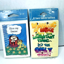 2 Tally Cards 2 and 3 Table Bridge Cards Comic Cartoon Sealed Vintage - $7.95