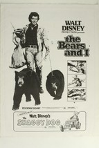 Vintage Movie Pressbook Paper Walt Disney The Bears And I Shaggy Dog 1974 - £12.07 GBP