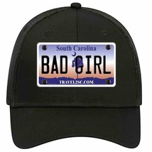 Bad Girl South Carolina Novelty Black Mesh License Plate Hat - £23.04 GBP