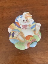 2003 FITZ &amp; FLOYD Eggscapades 10&quot; Ceramic Plate 3-D Bunny Rabbit VFL3D - $10.00