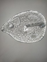 Vtg Blenko Glass Mouse Handled Cheese Serving Charcuterie Tray By Don Sh... - £40.78 GBP