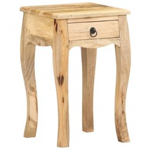 Nightstand Natural Brown Solid Mango Wood Compact Bed Cabinet - $2,532.76 MXN