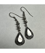 vintage sterling silver earring mother of pearl - $23.75 MXN