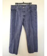 Vintage Levis 501 Black Denim Jeans 40 X 27.5 Button Fly - $23.70