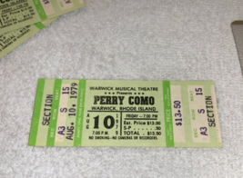 PERRY COMO VINTAGE 1979 UNUSED CONCERT TICKET  WARWICK MUSICAL THEATRE R... - £4.66 GBP