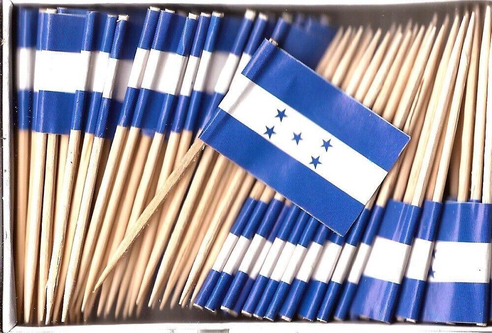 One Box of 100 Honduras Toothpick Flags, 100 Small Mini International Flags - $7.90