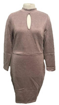 Fashion to Figure Donna Taglie Forti Shimmer Vestito Aderente, Argento Rosa, 2 - £30.92 GBP