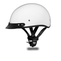 Daytona Helmet Skull Cap 1/2 Open Face Hi-Gloss White DOT Motorcycle Hel... - $79.16+