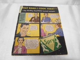 Old Vtg Levar Brothers What Shall I Cook Today? Cookbook Spry Shortening Adverti - £15.81 GBP