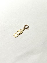 14K Gold Slipper Charm pandent  pendant with spring lock clasp - £23.21 GBP