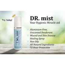 Dr Mist Natural Aluminum Free Deodorant Spray Removes Body Odor 75ml X 3 Bottle - £21.41 GBP