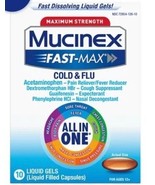 Mucinex Fast-Max Maximum Strength Cold &amp; Flu All-in-One Liquid Gels, Qty... - £15.68 GBP