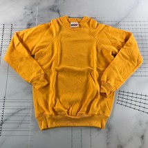 Vintage Bassett Walker Crewneck Sweatshirt Mens Medium Yellow Cotton Ble... - $39.59