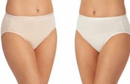 Carole Hochman Womens Hi Cut 2 Pack Pantie Set Size X-Large Color Pink/White - £31.65 GBP