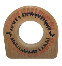 Happy Halloween Frame Rubber Stamp Ring Stampendous Nestling Vintage 1999 New - £15.40 GBP