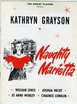 Naughty Marietta Souvenir Program Kenley Players Ohio 1961 Katherine Gra... - £17.06 GBP
