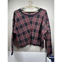 Torrid Sweater Womens Plaid Dolman Long Sleeve Crop Top Pullover Plus Si... - $408.81 MXN