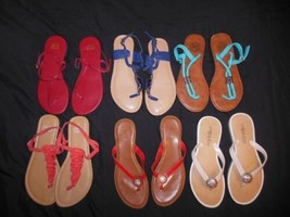 Ladies Lot of 6 Pair Summer Sandals All Size 7 Vera Wang,SO - $21.99